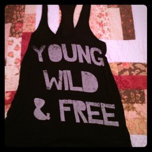 Black racer back tank