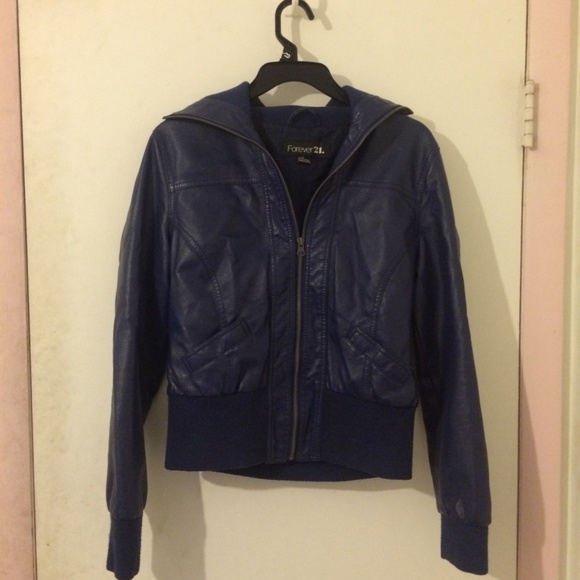 Blue Leather Jacket