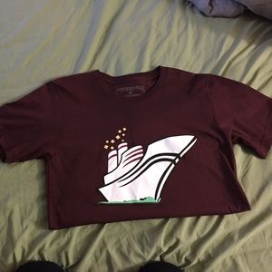 Burgundy Pink Dolphin T-shirt