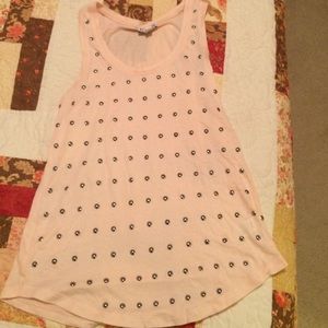 Light pink tank top with studs