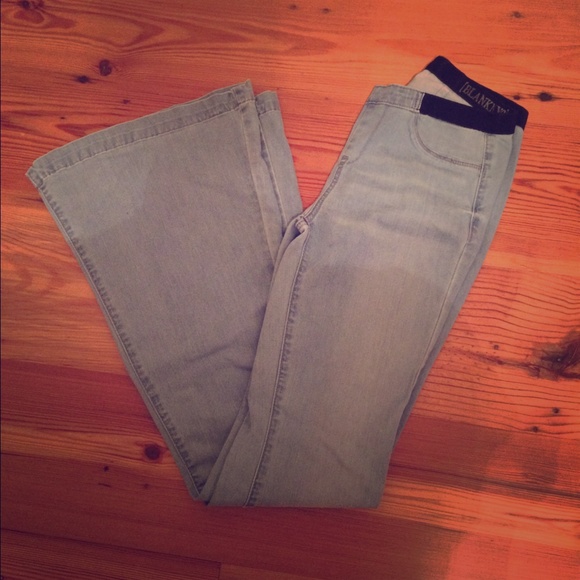 Super comfortable light wash flare jean