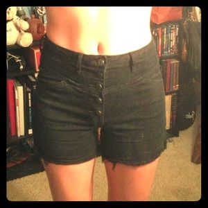 Black high waist shorts