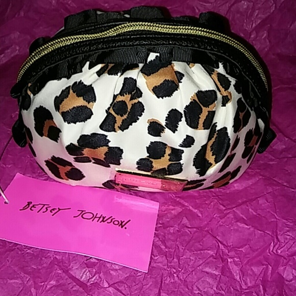 Betsy Johnson mini ruffle make-up case