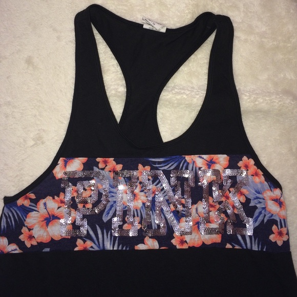 VS Pink floral tank top