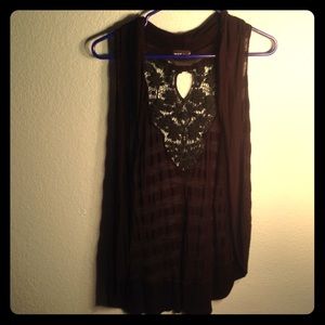 Black semi see threw cover up