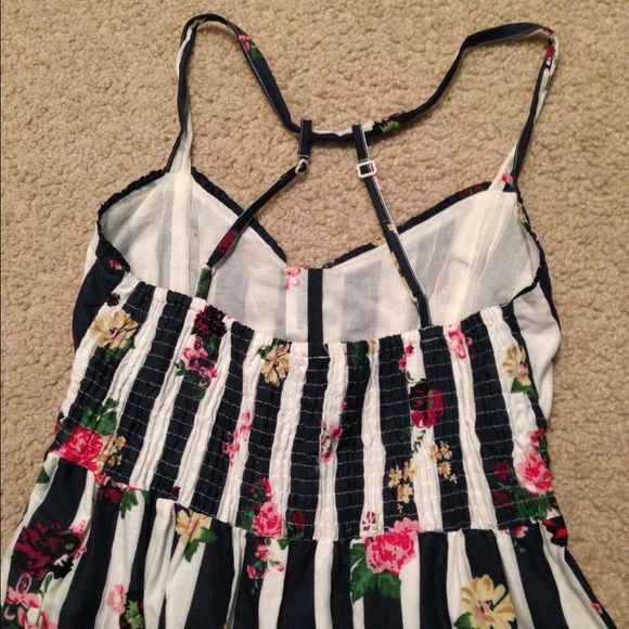 Striped Floral Dress - Picture 2 of 3