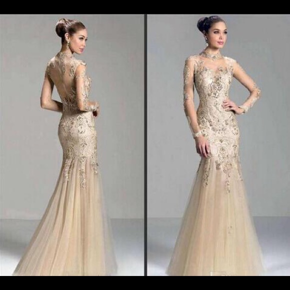 Luxury style long mermaid evening dress