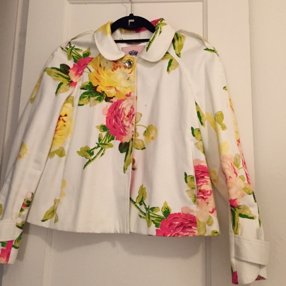 Juicy Couture floral swing coat NWOT