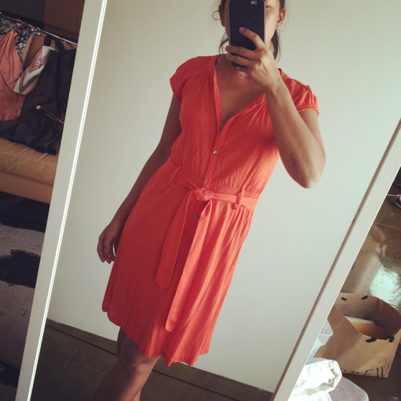 Theory Dresses & Skirts - Theory tangerine dress size small