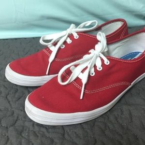 Red original canvas Keds
