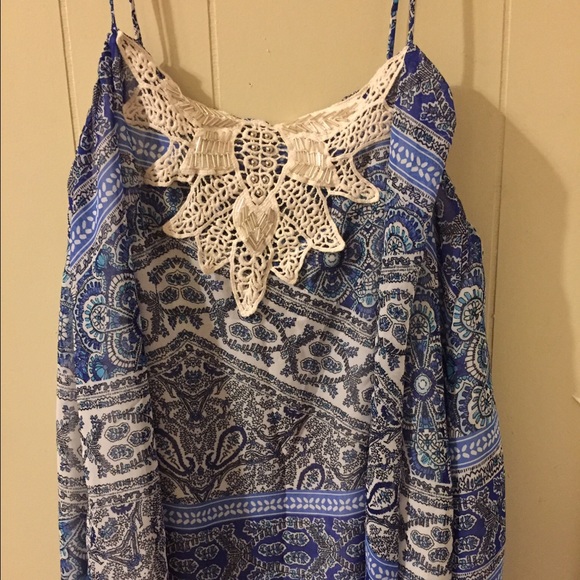Beaded Paisley Chiffon Blouse