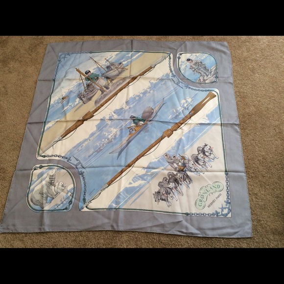 Hermes Accessories - Hermes "Gronland" scarf in gray