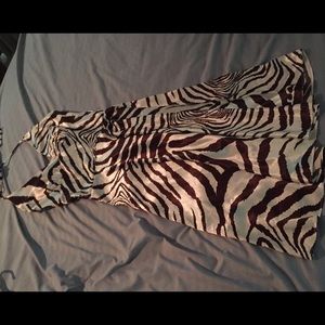 Zebra print halter dress
