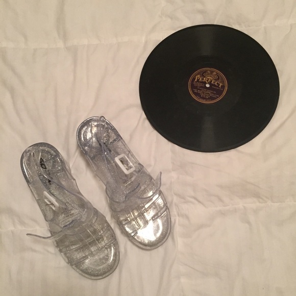 Clear ✨Glitter✨ Jelly Sandals