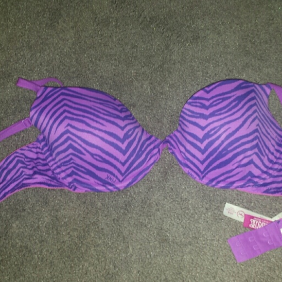 Purple zebra print Victoria secret bra 36A