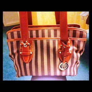 Attienne Aigner Canvas Handbag. Large Sized.