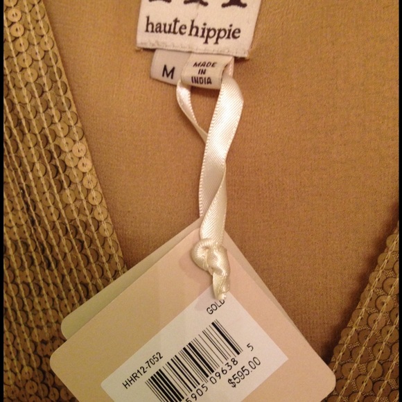 ❤️HP Statement Style❤️NWT Haute Hippie gold romper - Picture 3 of 5