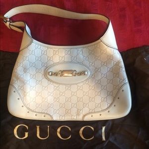 Gucci hand bag winter white