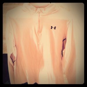 Light Pink Under Armour Fleece Workout Shirt