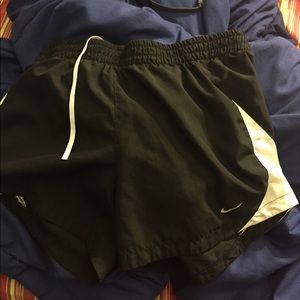Black and white Nike shorts