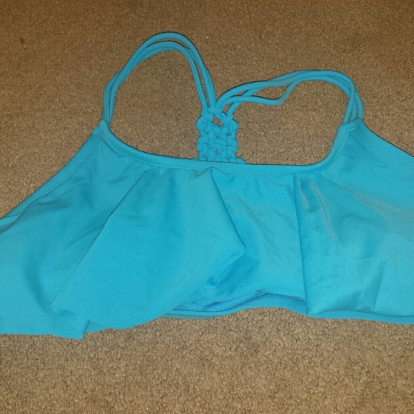 Blue bathing suit top