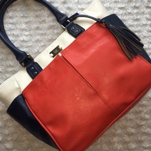 🆕 Cobalt/White/Orange Handbag