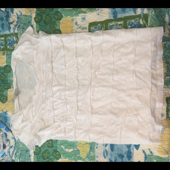 Ruffle white loft short sleeve