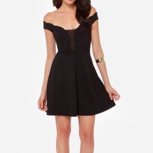 Black off the shoulder dress