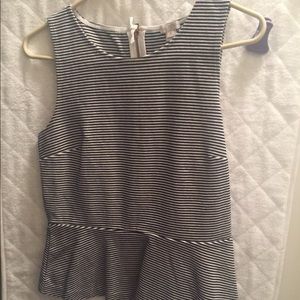 Sleeveless peplum top