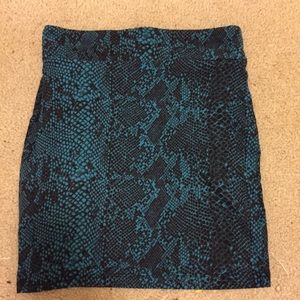 False Snake Skin Pencil Skirt
