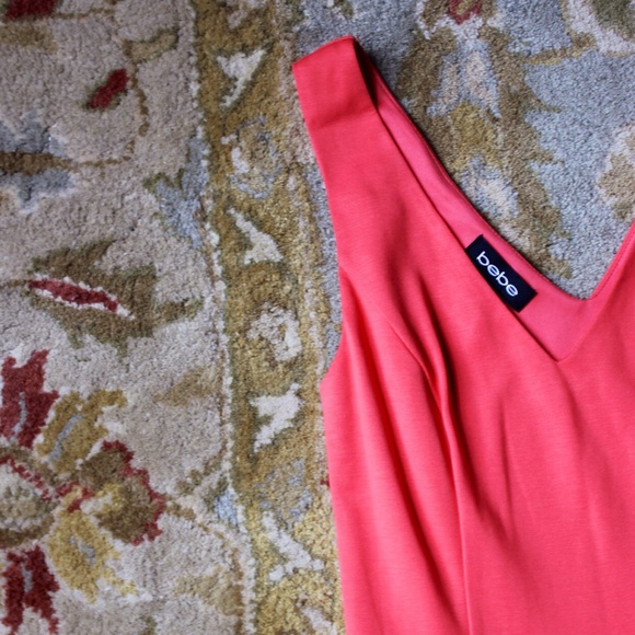 BEBE coral dress~EUC!