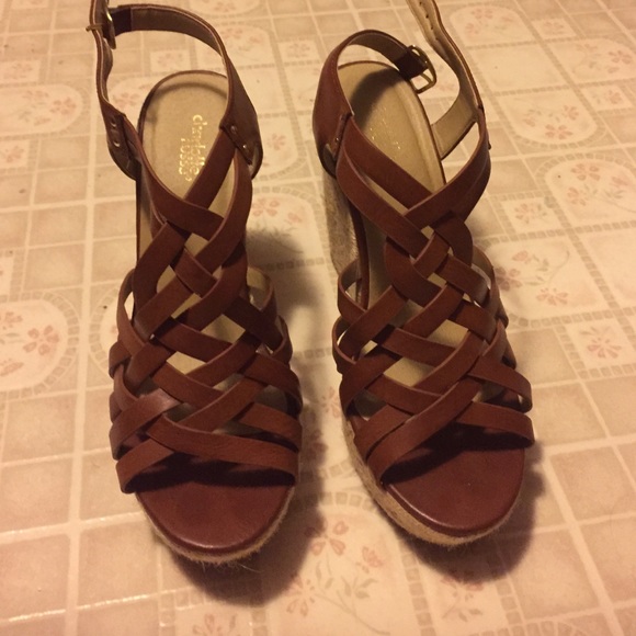 Super cute brown wedges, worn once