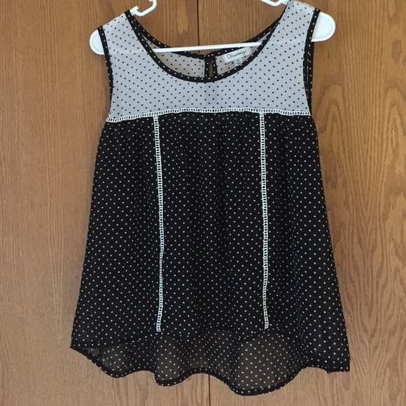 Black and White Blouse