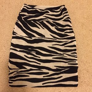 Zebra Pencil Skirt