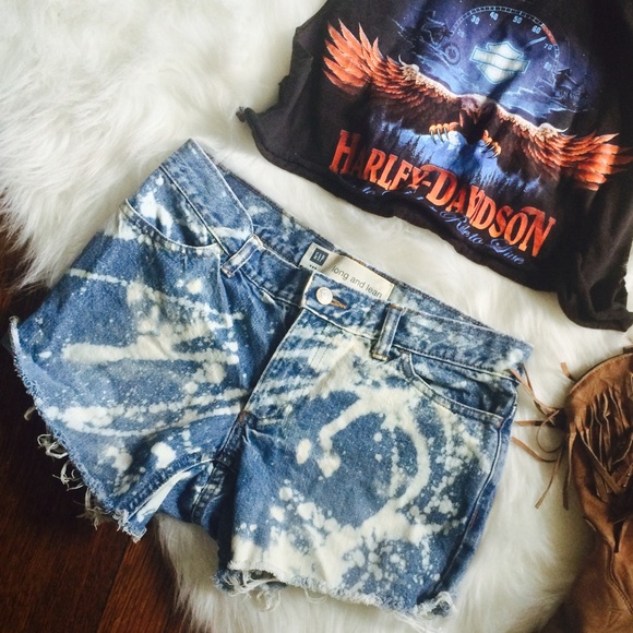 Vintage Jean / Denim High Waist Shorts