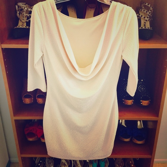 Off white/ivory glitter dress