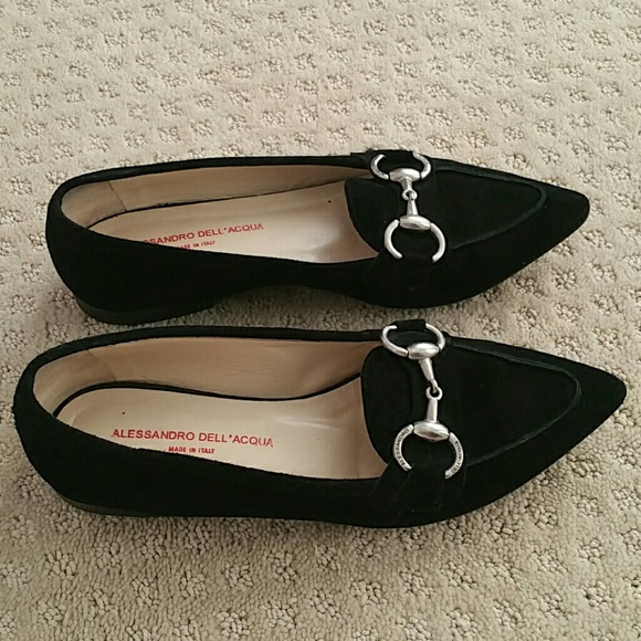 Italian black flats -size 37 eur / 7 us