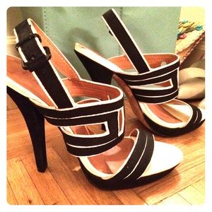 L.A.M.B. Black & White Heels