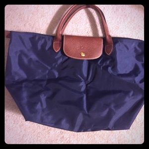 Longchamp 'Large Le Pliage' Tote- Navy