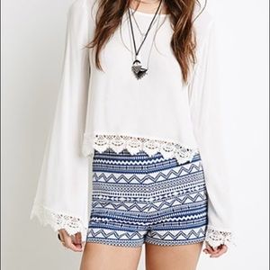 Forever 21 tribal print shorts