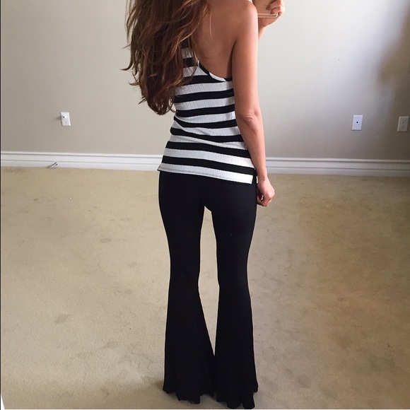 • SOLD • Striped Knit Mock Neck Top S M - Picture 4 of 4