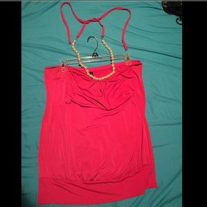 Hot pink tube top