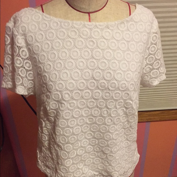 Lilly Pulitzer for Target White detailed crop top