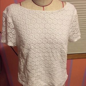 Lilly Pulitzer for Target White detailed crop top