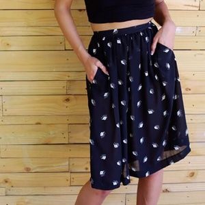 Vintage Black Sheer Skirt