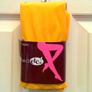 Yellow full length tights