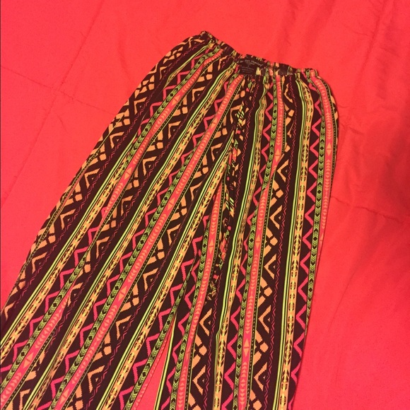 Wide leg tribal pants
