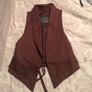 Dark brown vest