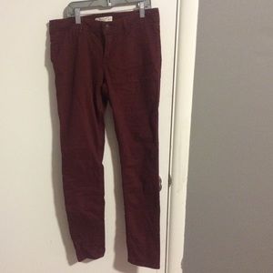 Maroon/Burgundy Skinny pants size 4