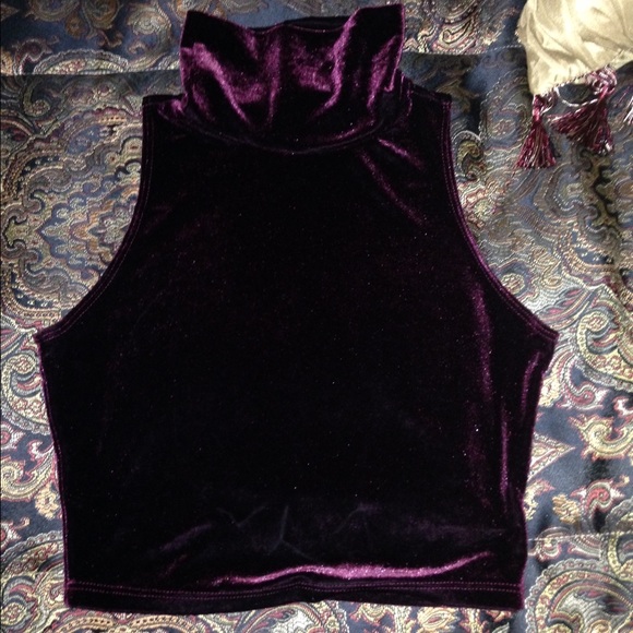 Velvet crop top